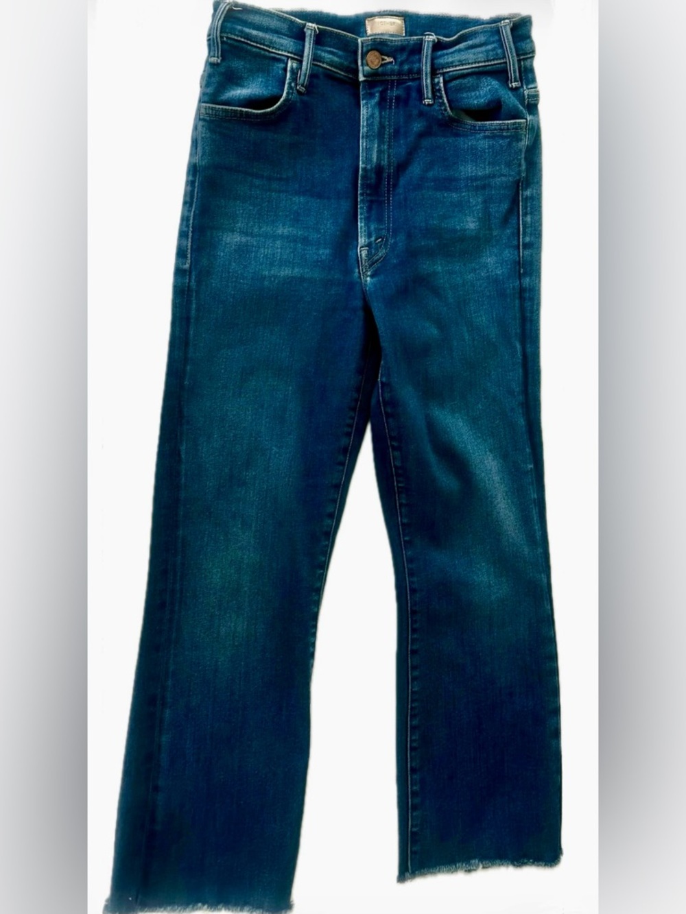 MOTHER  women’s The Hustler Ankle, pocket stitching and frayed hem.  Size 27.